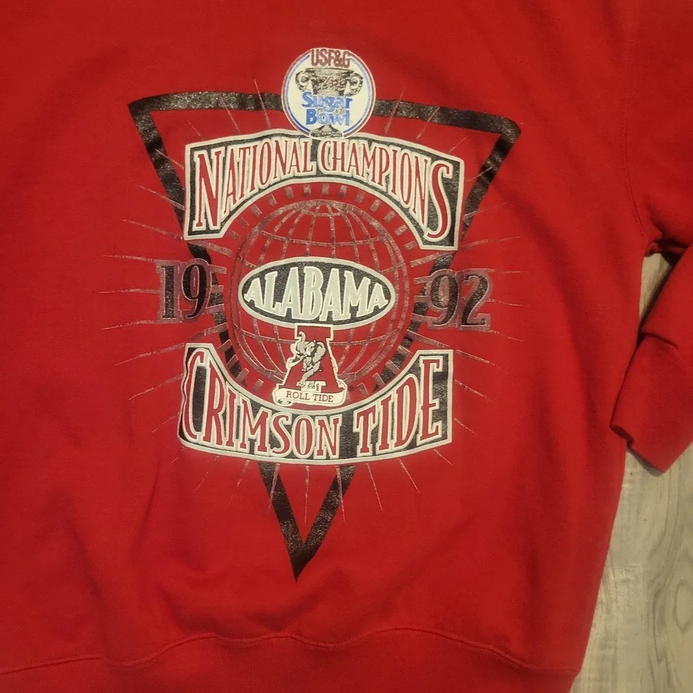 Vintage 90s Alabama Crimson Tide Crewneck Sweatshirt Mens Medium Nutmeg USA Made
